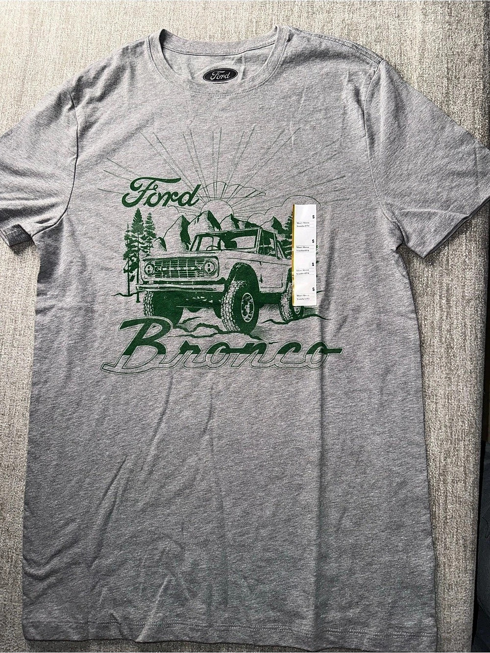 Ford Bronco Graphic T-Shirt Graphic Tee Gray Small